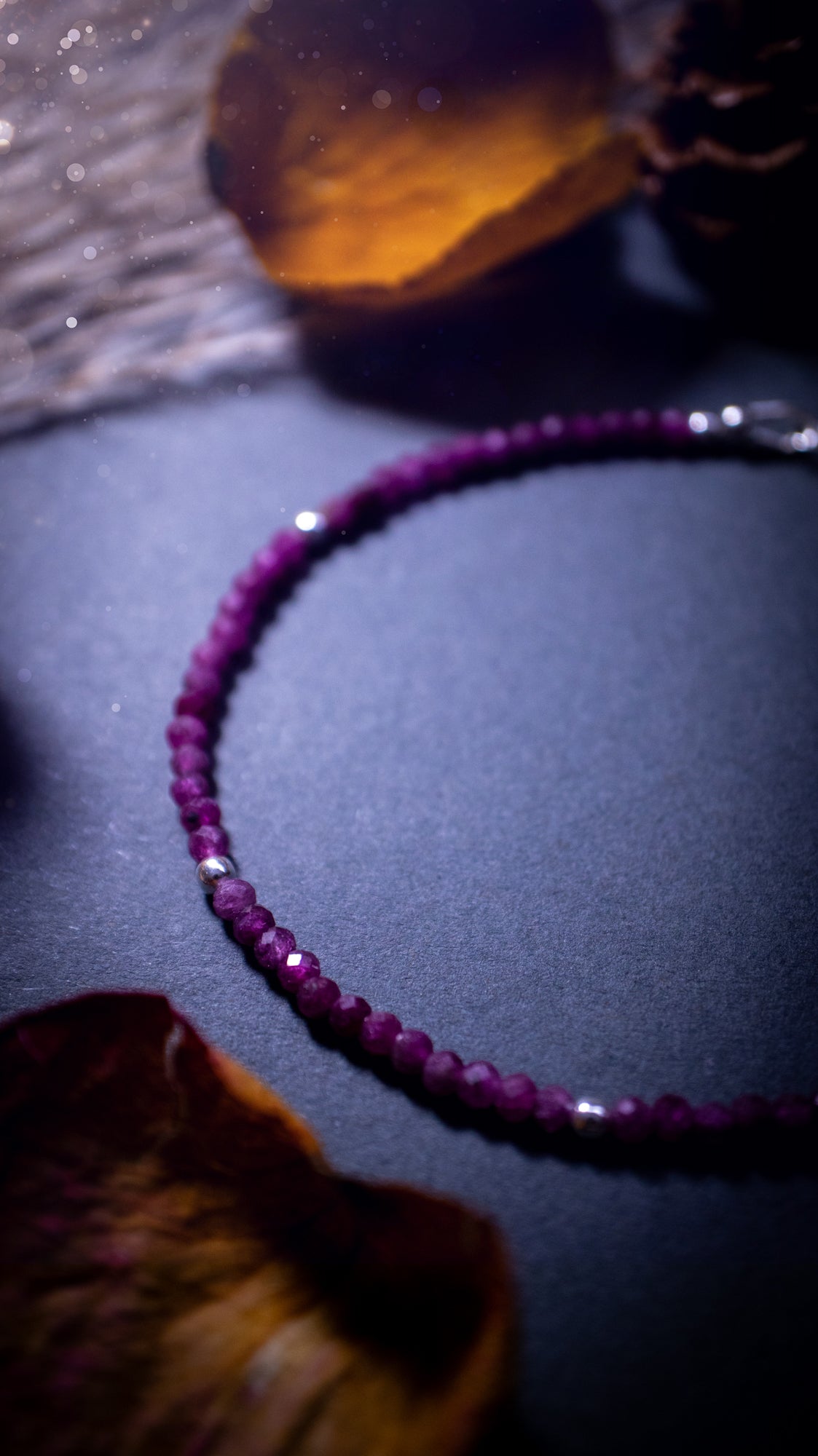 Handmade, made-to-order ruby crystal bracelets featuring natural, vibrant red ruby beads in a stacking style. Crafted with high-quality, rondelle-shaped crystals and customizable findings, each bracelet offers a bold and elegant touch. Ideal crystal gifts.