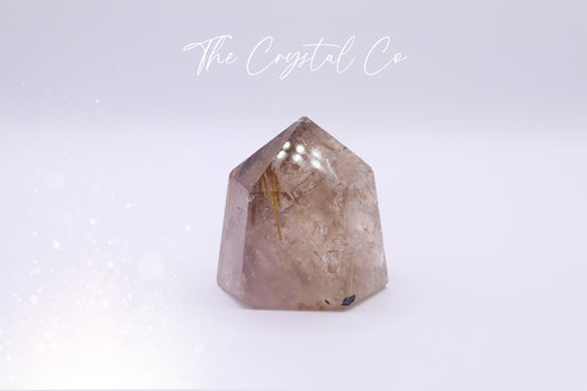 High Quality Golden Rutilated Quartz Point - Mini Polished Towers with Golden Rutiles from Brazil - For manifestation & amplification