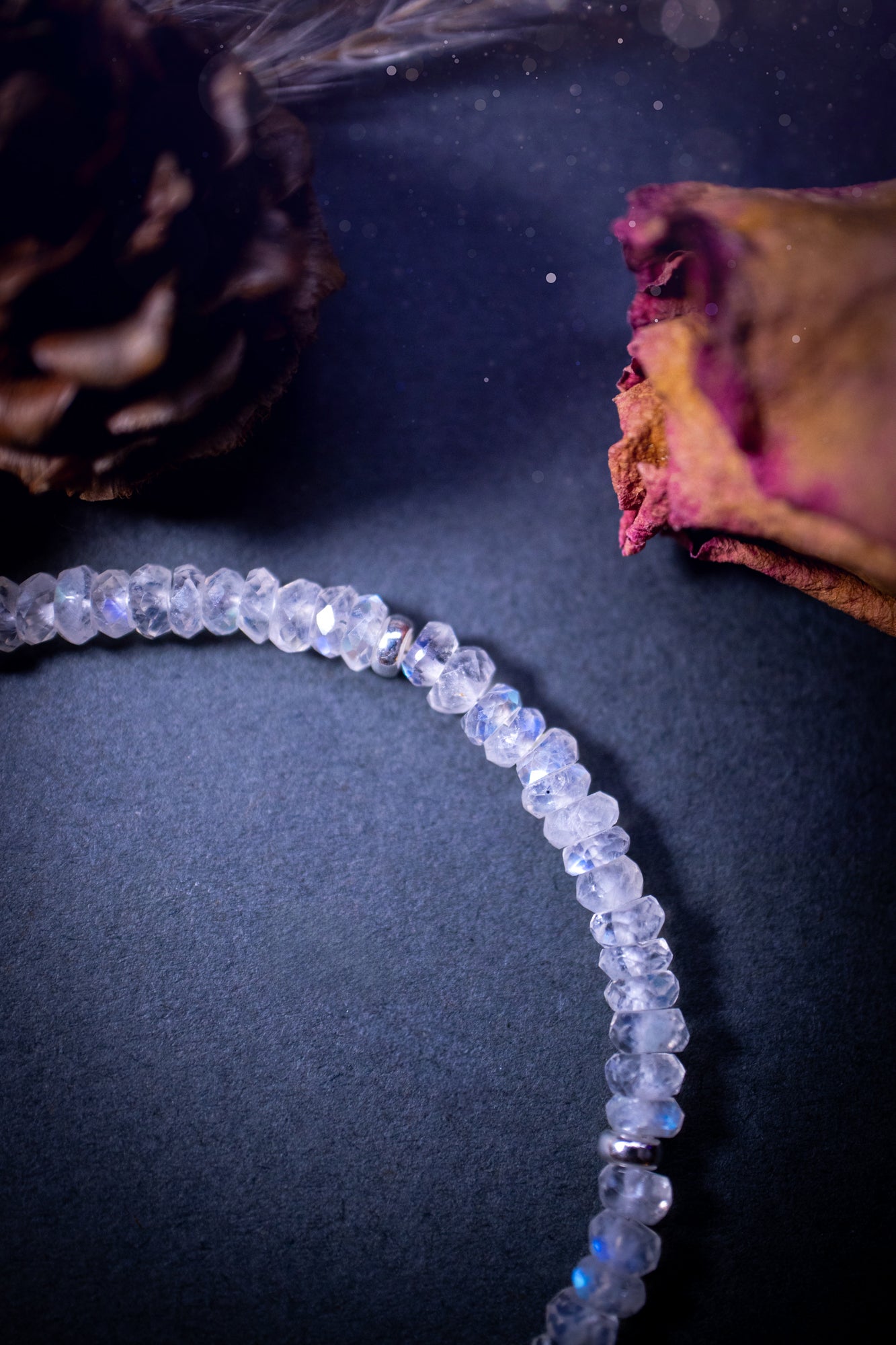 Handmade, made-to-order rainbow moonstone bracelets featuring natural, flashy crystal stones with a captivating play of colours. Each bracelet showcases high-quality, carefully selected moonstone beads with a luminous finish, adding a touch of elegance and natural beauty