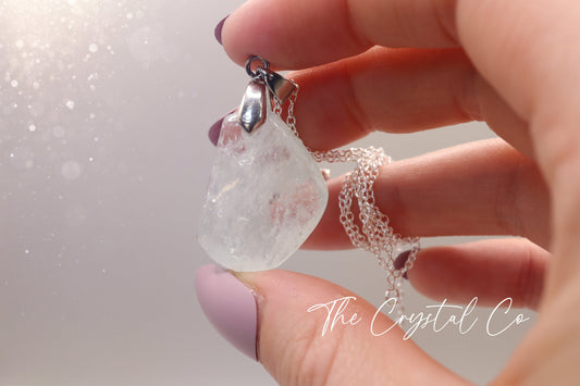 Beautiful smooth polished Aquamarine Pendant on a 925 sterling silver chain March Birthstone