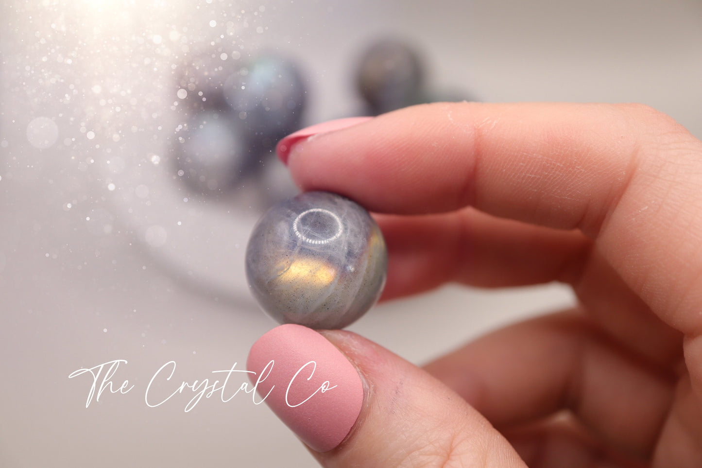 Rainbow Flash Labradorite Mini Sphere, Medium Size - Pocket Crystal - For Ritual Work and Protection