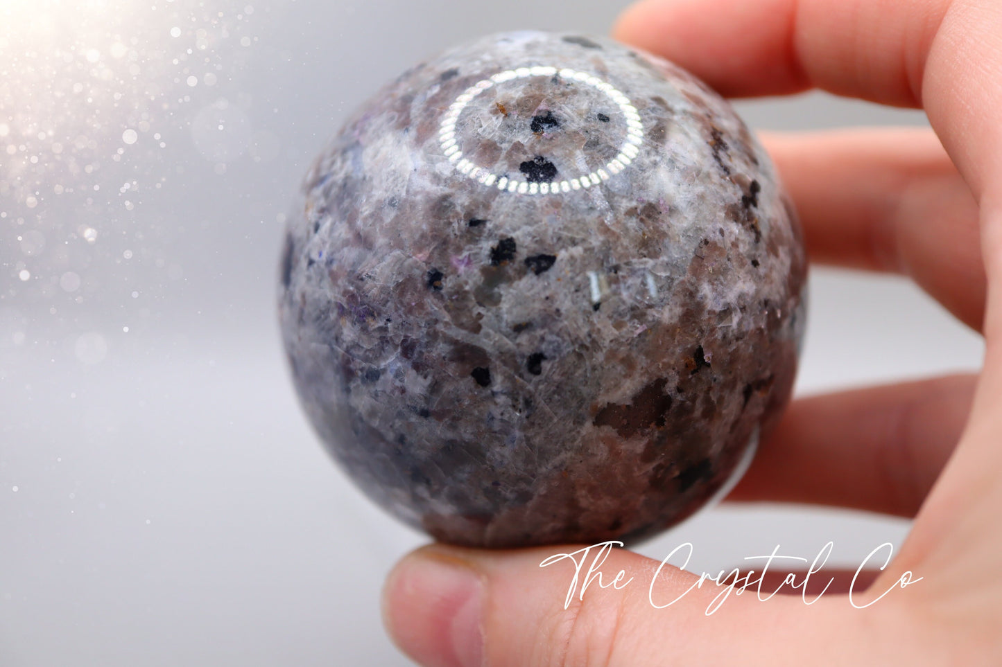 Beautiful Yooperlite / Syenite Large Crystal Sphere, Glows under UV light, Very pretty!