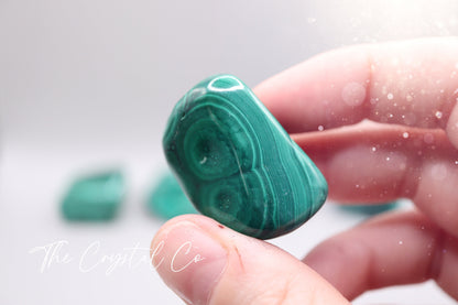 Gorgeous Natural Small and Medium sized Malachite Tumbles - Ideal Pocket Crystals and gifts - For Visualisation and Insight