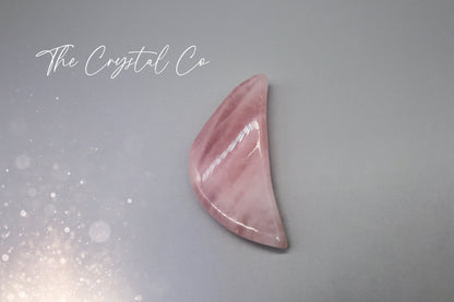 Beautiful Rose Quartz Moon Crystal Carving, Mini Moon Medium size for love & self-esteem