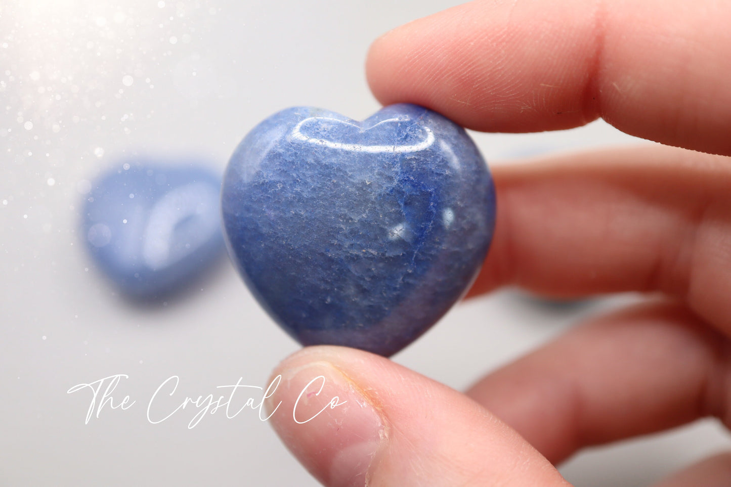 Beautiful, Natural Blue Aventurine Puffy mini hearts, Crystal Carving for discipline & hormonal balance