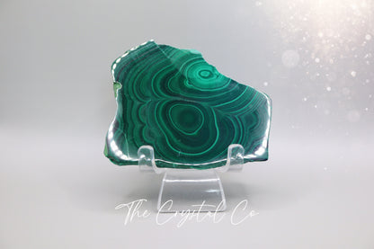 Gorgeous Natural, Polished Malachite Slab, beautiful patterns very pretty, can be used for Visualisation and Insight