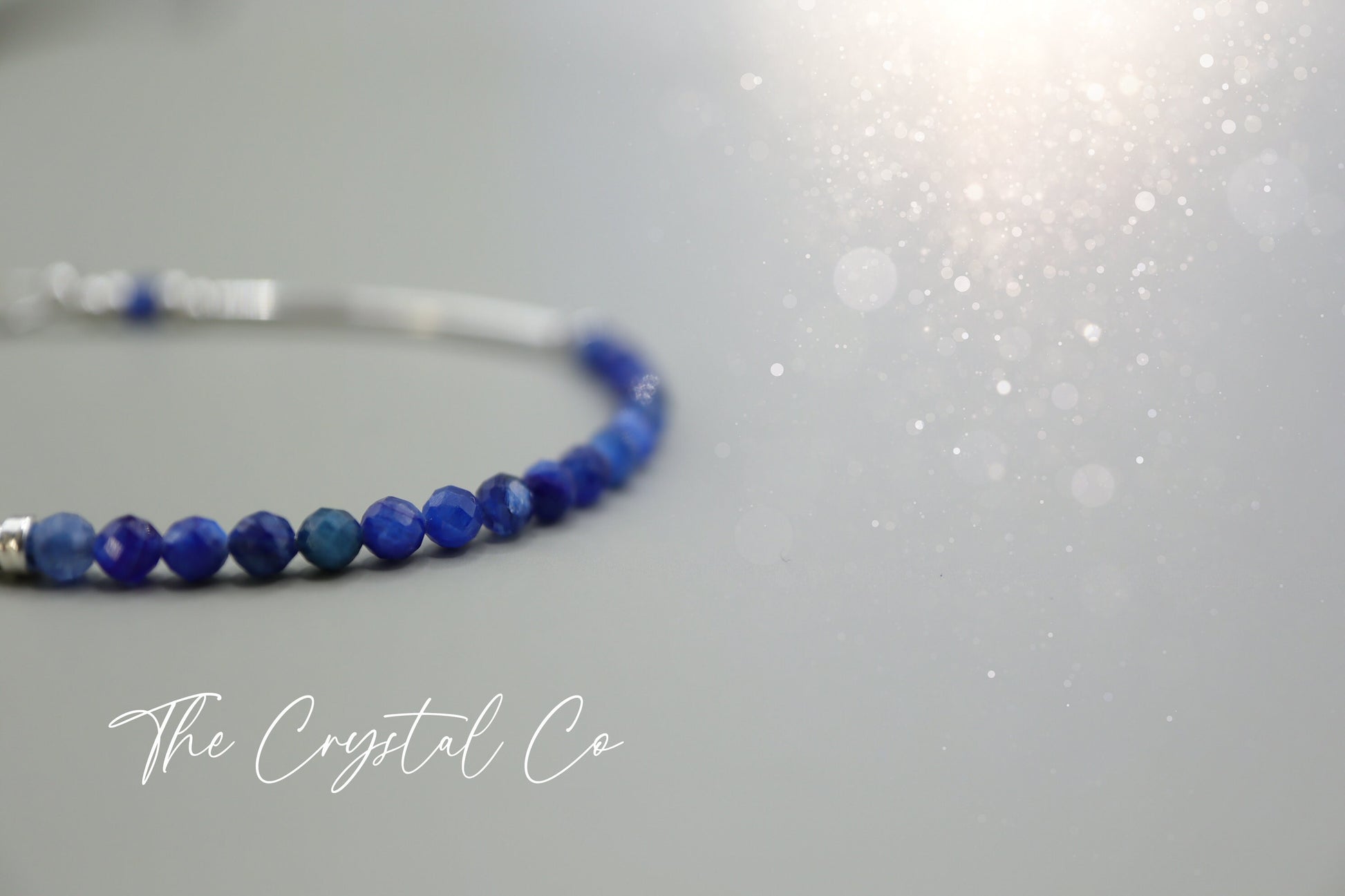 Dainty Beautiful handmade kyanite bracelet with 925 sterling silver tubing, beads and findings for alignment & psychic ability