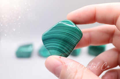 Gorgeous Natural Small and Medium sized Malachite Tumbles - Ideal Pocket Crystals and gifts - For Visualisation and Insight