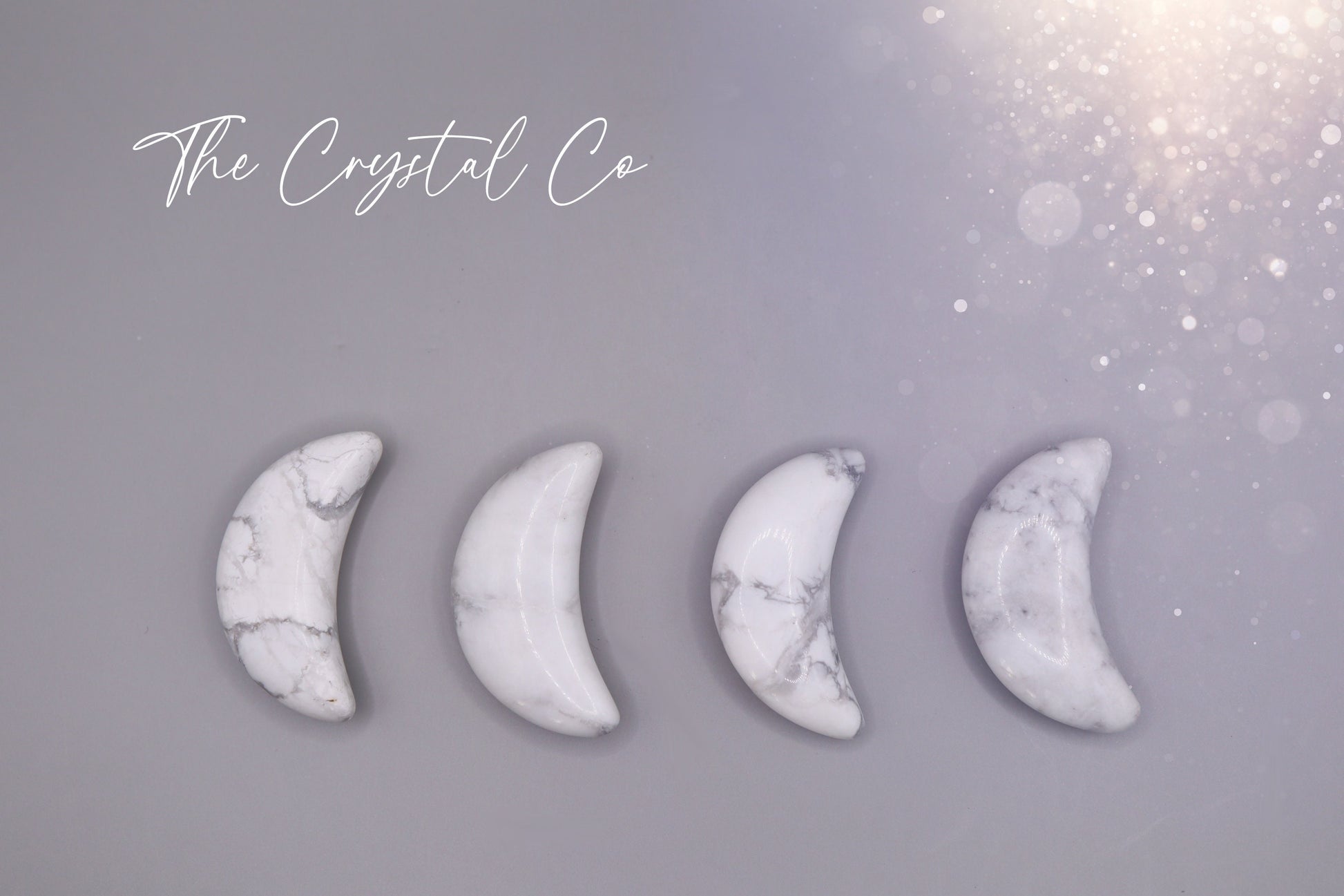 Beautiful, Mini Howlite Moons! Very pretty, Ideal pocket crystal - For sleep & inner peace