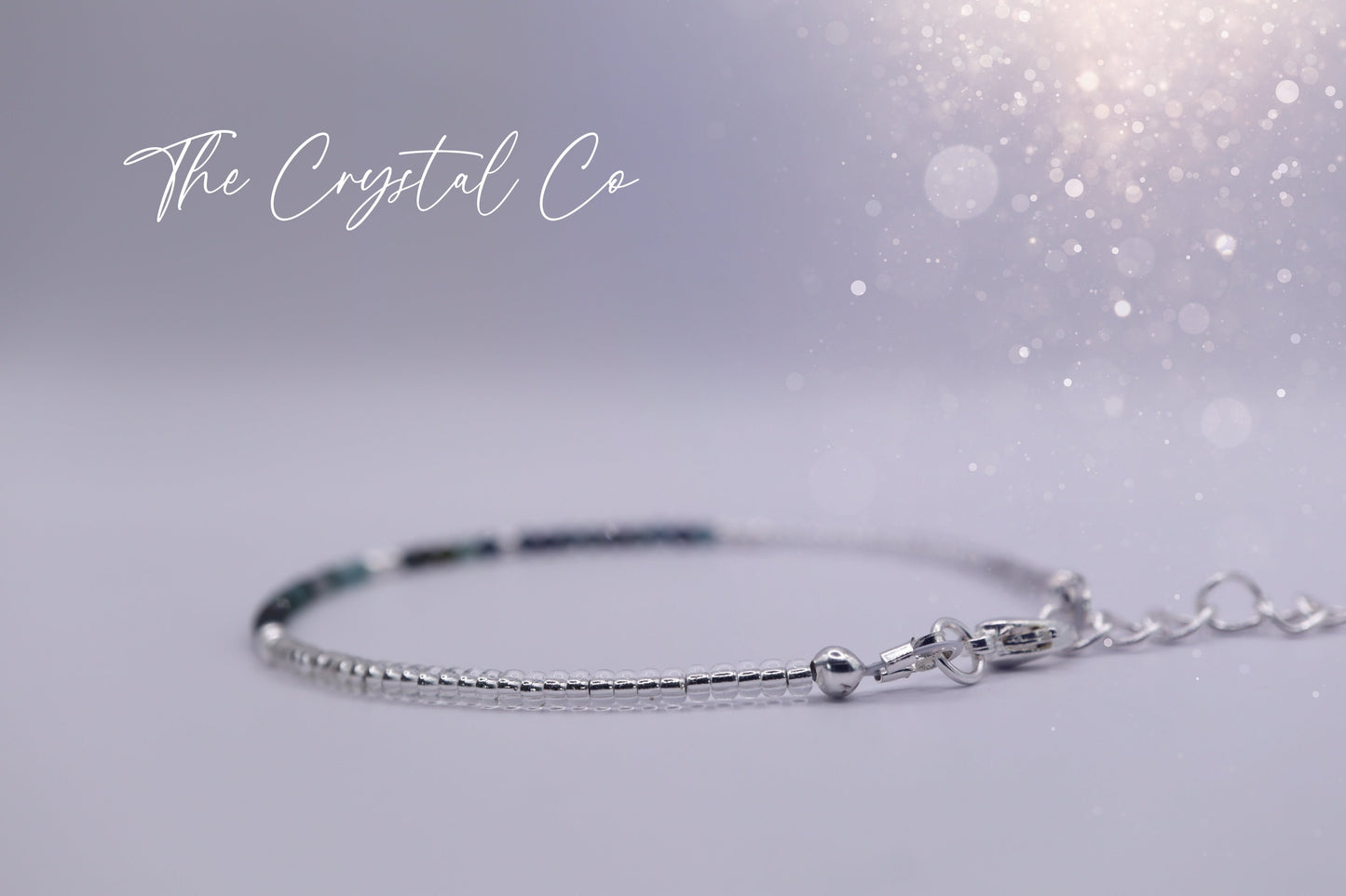 Dainty, Beautiful and handmade Natural Crystal Blue Tourmaline Stacking Bracelet - for tranquillity - October Birth Stone