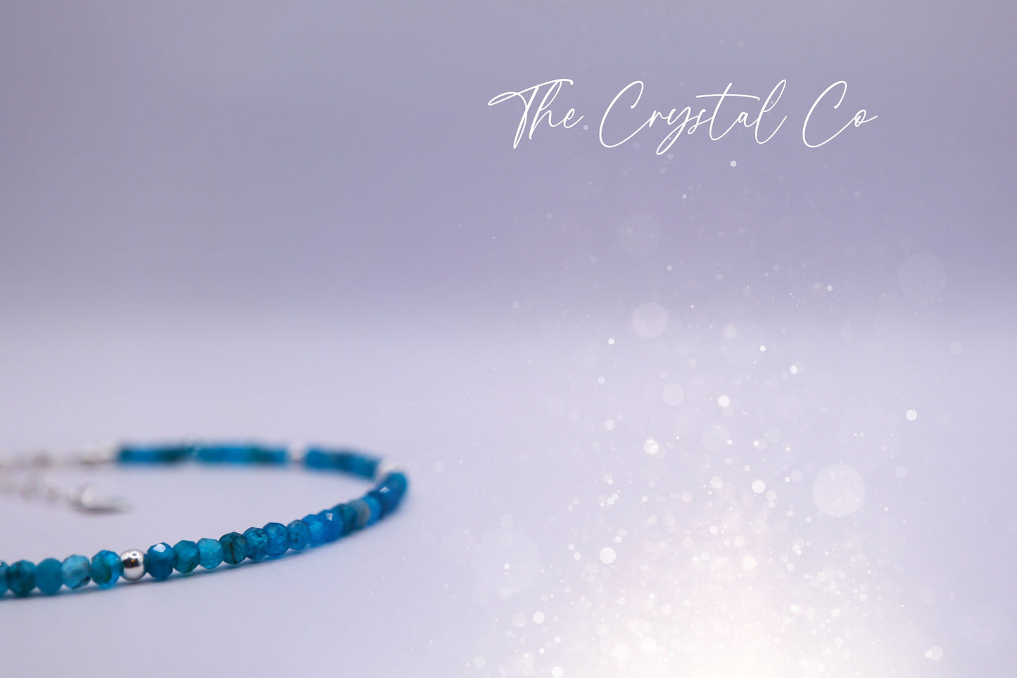 Dainty, Beautiful and handmade Natural Crystal Apatite bracelet - with a choice of Findings - for manifestation & weight loss