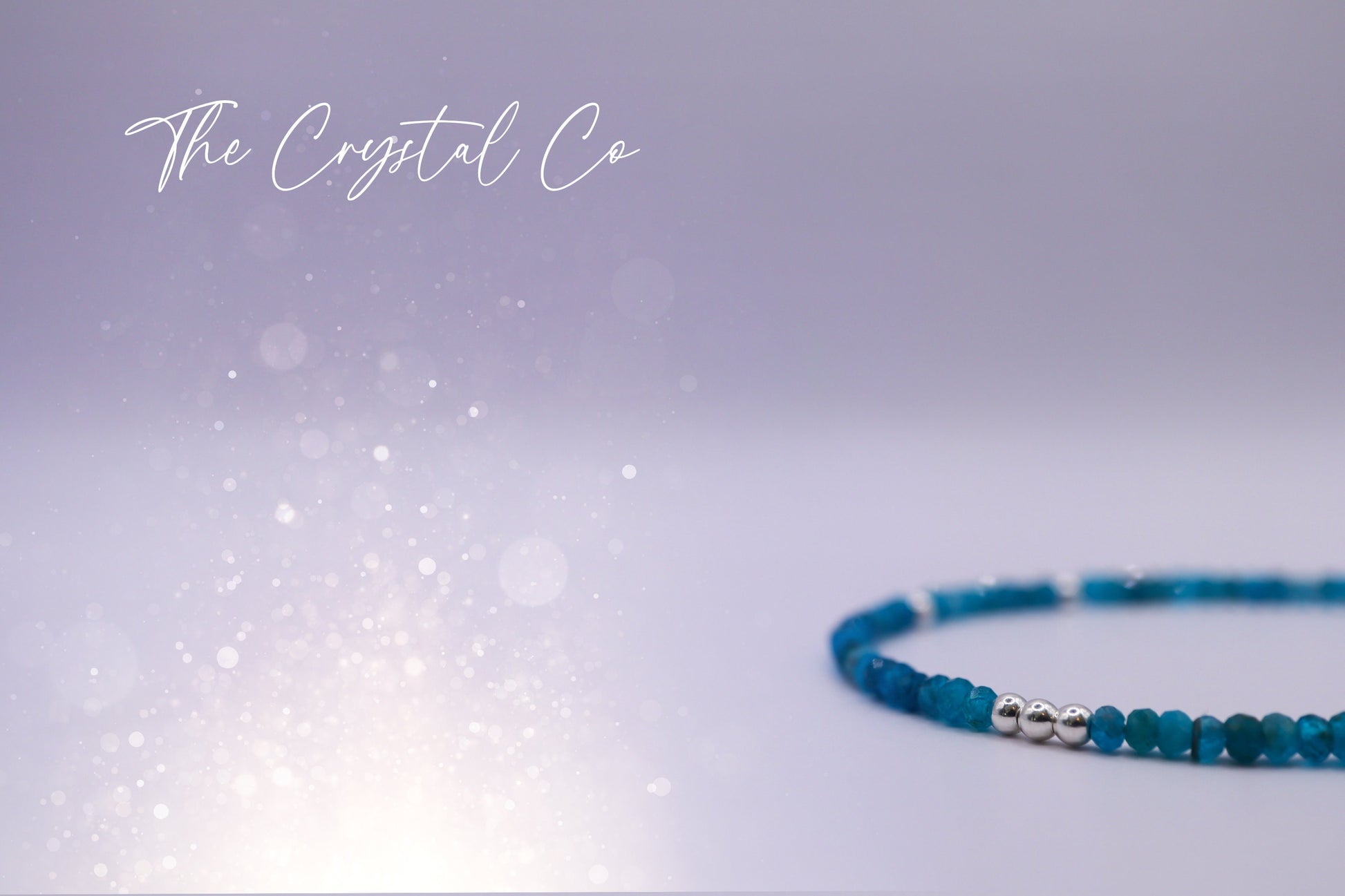 Dainty, Beautiful and handmade Natural Crystal Apatite bracelet - with a choice of Findings - for manifestation & weight loss