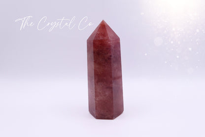 Red Aventurine / Strawberry Quartz Crystal Tower - For perseverance & vitality