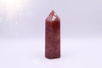 Red Aventurine / Strawberry Quartz Crystal Tower - For perseverance & vitality