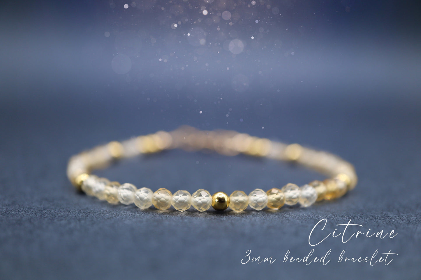 Beautiful and handmade, natural citrine beaded stacking bracelet. This little beauty has natural citrine crystal beads which are 3mm in size. With a choice of findings of sterling silver, gold filled, rose gold filled and silver plated, ideal gift.