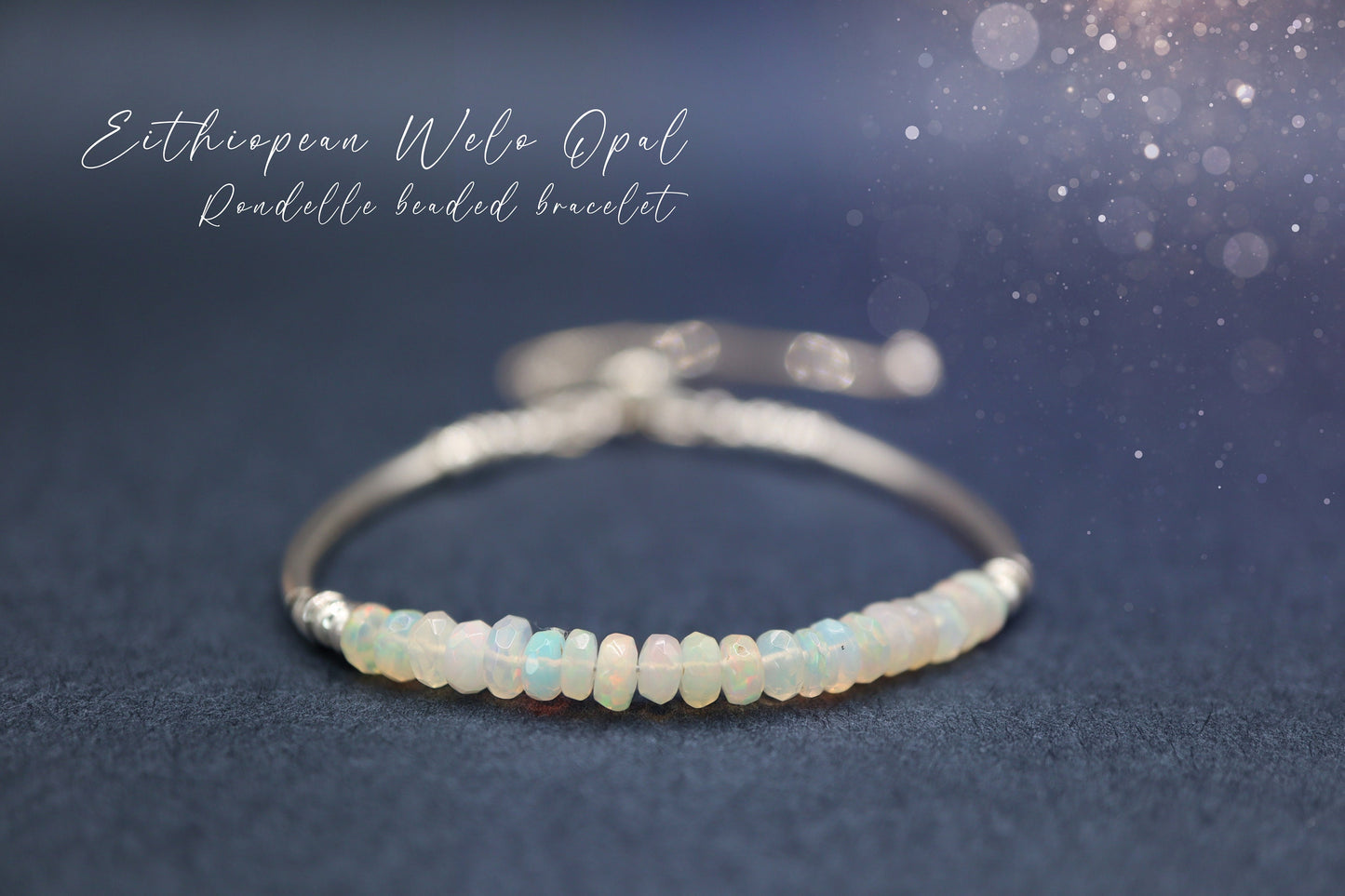 Faceted Ethiopian Welo Opal Stacking Bracelet - gifts for her