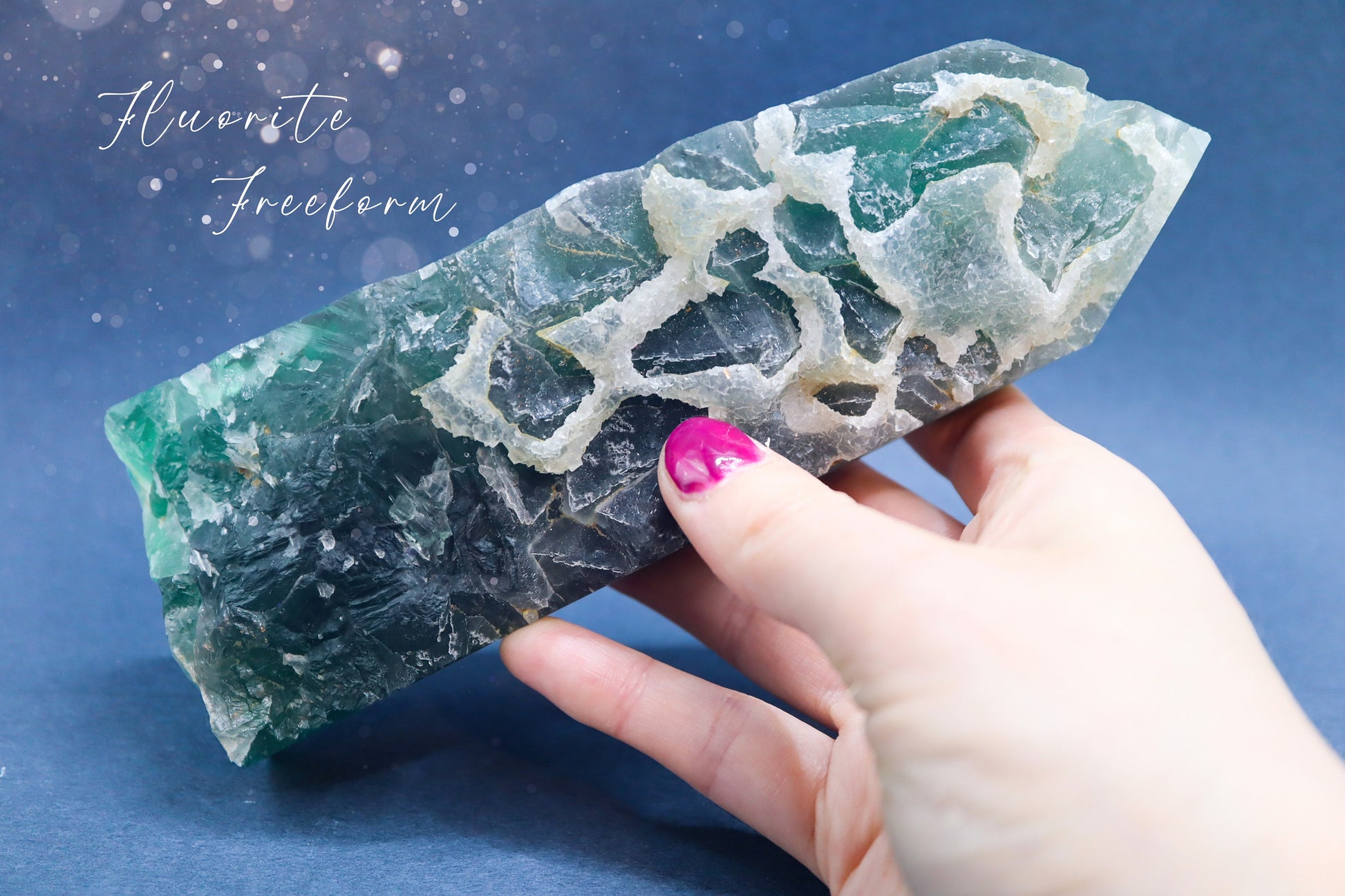 Large Green Fluorite Slab - Crystal Freeform - Crystal Decor - for clarity & structure