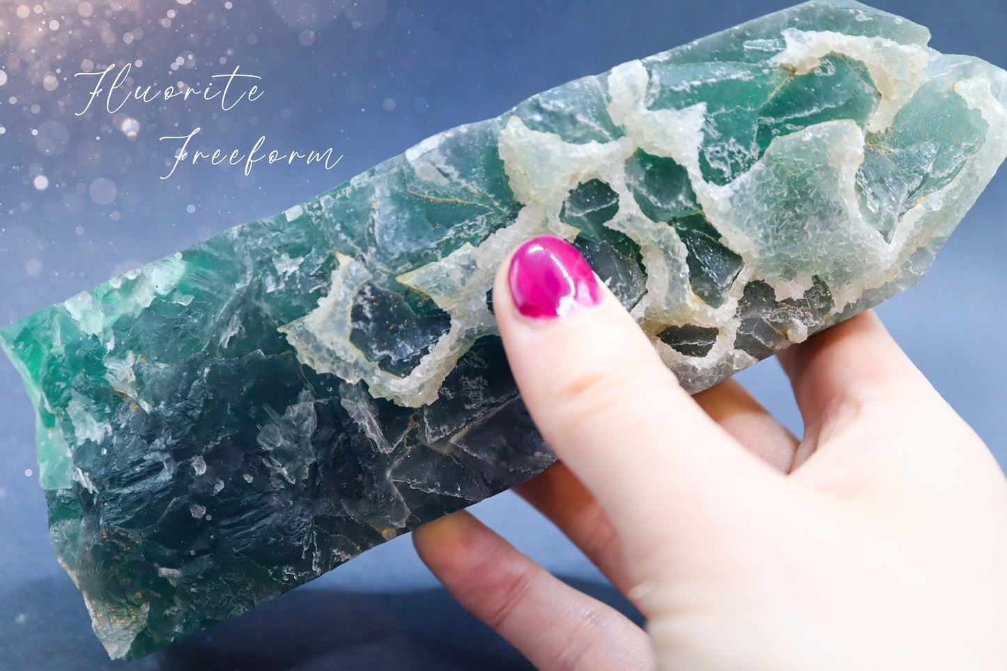 Large Green Fluorite Slab - Crystal Freeform - Crystal Decor - for clarity & structure