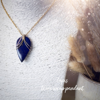 Exquisite Lapis Lazuli Pendant | Handcrafted in 14K Gold Fill Wire | One of a Kind | Unique Artisan Jewellery | Gifts for Birthday