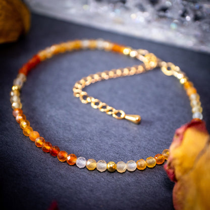 Bold and stunning, Carnelian stacking Bracelet. This bracelet has been made using the finest opals which are full of beautiful colours and sparkles. Strung on durable yet flexible 49 strand beading wire which gives a beautiful drape on the wrist.