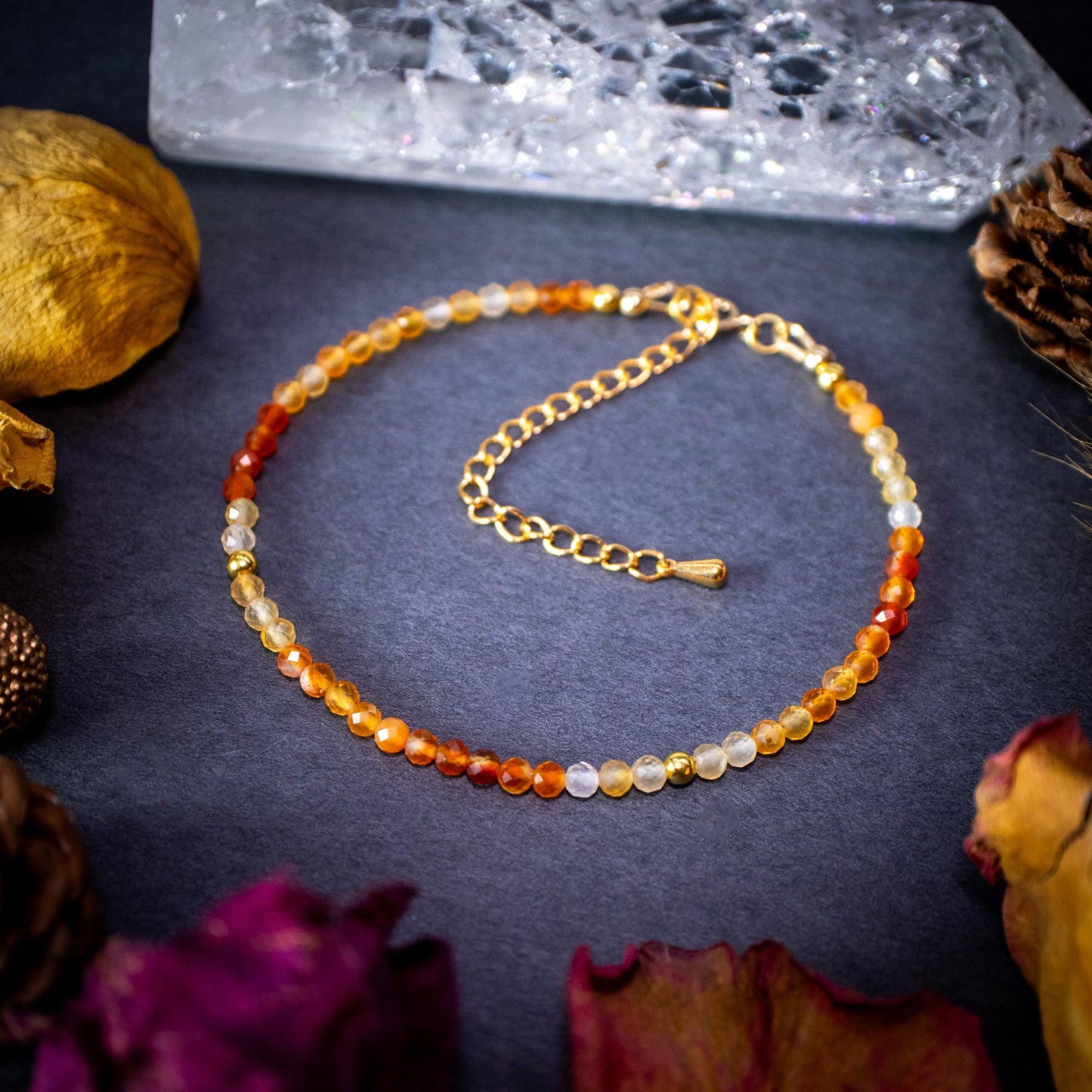 Bold and stunning, Carnelian stacking Bracelet. This bracelet has been made using the finest opals which are full of beautiful colours and sparkles. Strung on durable yet flexible 49 strand beading wire which gives a beautiful drape on the wrist.