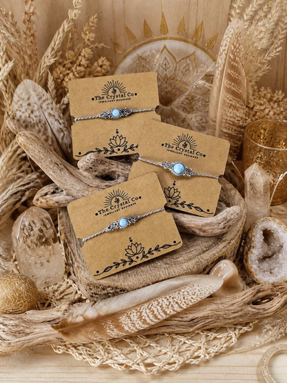 Create something truly personal with this beautifully handcrafted crystal macrame bracelet. Each piece is made to order, allowing you to choose the crystal that resonates most with you—whether you're drawn to its energy, meaning, or simply its natural beauty. Carefully hand-knotted using durable, high-quality linhastia waxed cord, this bracelet is designed to be both stylish and long-lasting. The sliding knot ensures a comfortable fit for all wrist sizes, making it perfect for everyday wear.