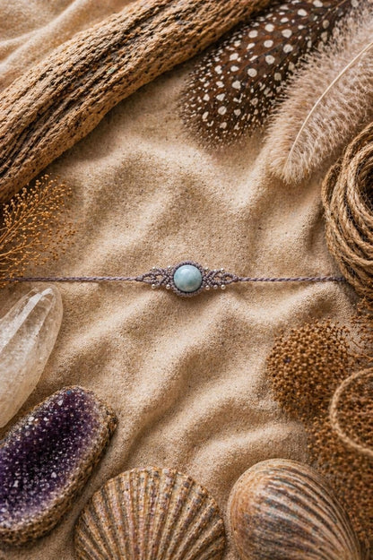Create something truly personal with this beautifully handcrafted crystal macrame bracelet. Each piece is made to order, allowing you to choose the crystal that resonates most with you—whether you're drawn to its energy, meaning, or simply its natural beauty. Carefully hand-knotted using durable, high-quality linhastia waxed cord, this bracelet is designed to be both stylish and long-lasting. The sliding knot ensures a comfortable fit for all wrist sizes, making it perfect for everyday wear.