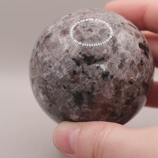 Beautiful Yooperlite / Syenite Large Crystal Sphere, Glows under UV light, Very pretty!