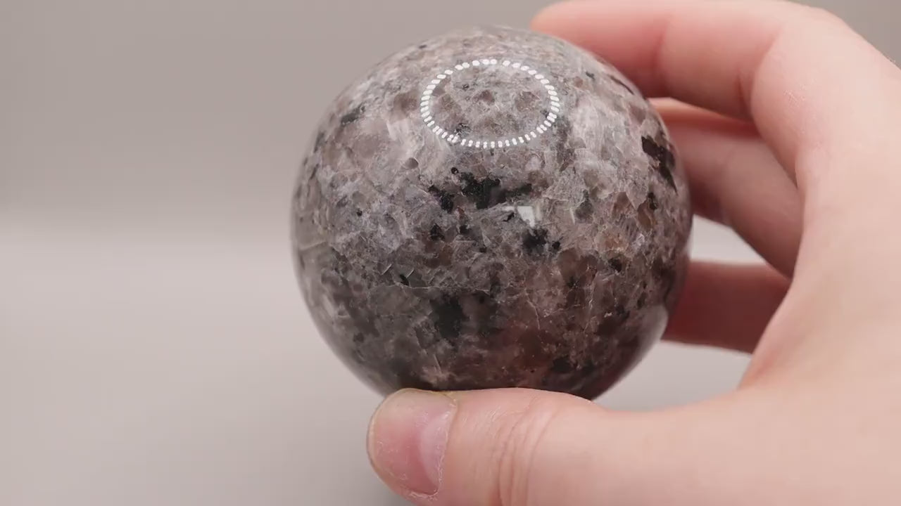 Beautiful Yooperlite / Syenite Large Crystal Sphere, Glows under UV light, Very pretty!