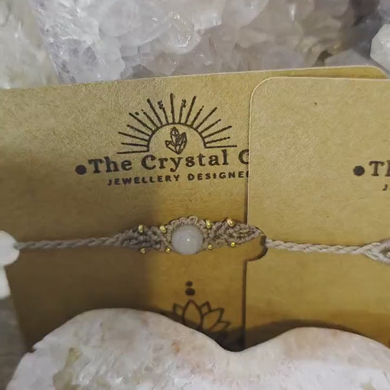 Customisable Crystal Macrame Bracelet, pick your crystal bead and findings - hippy and gothic crystal jewellery, friendship