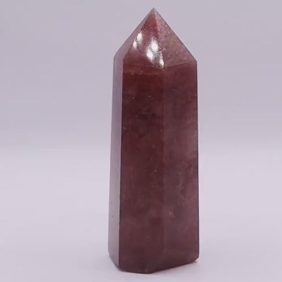 Red Aventurine / Strawberry Quartz Crystal Tower - For perseverance & vitality