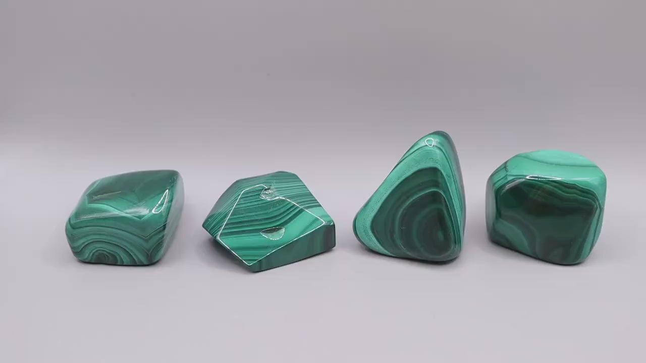 Gorgeous Natural Small and Medium sized Malachite Tumbles - Ideal Pocket Crystals and gifts - For Visualisation and Insight