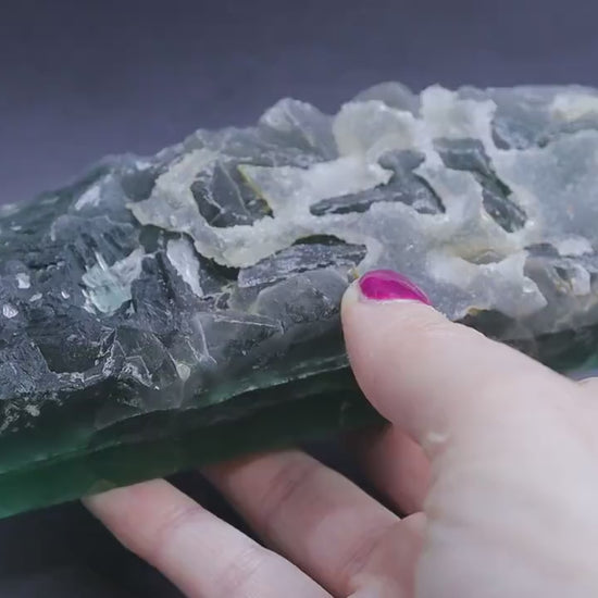 Large Green Fluorite Slab - Crystal Freeform - Crystal Decor - for clarity & structure